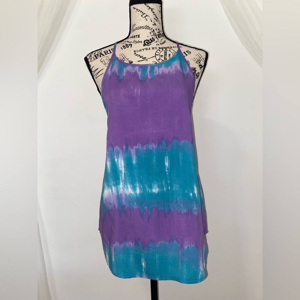 UK2LA 100% Rayon Tie Dye Tank Top